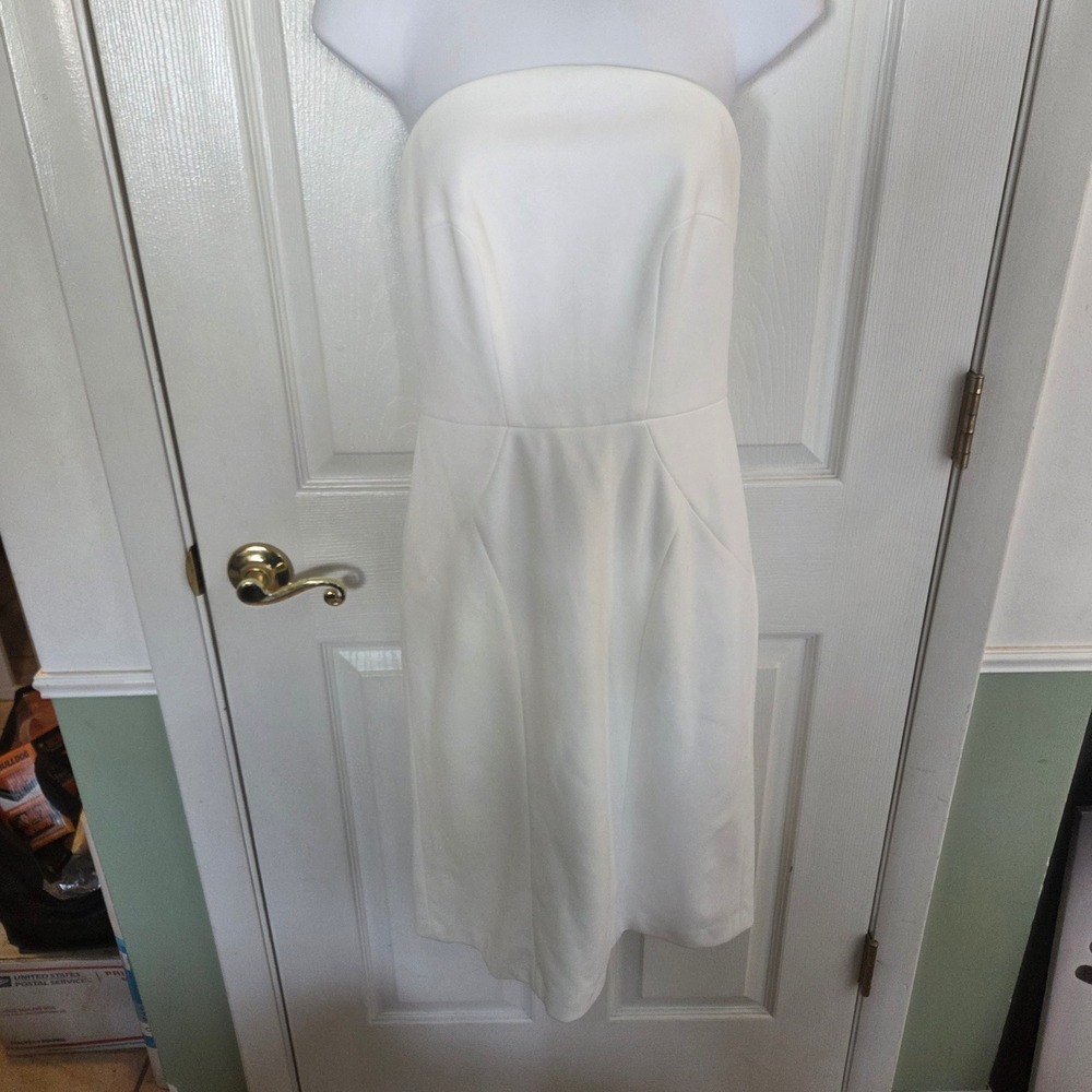 BHLDN Ivory White Strapless Midi Dress WDE0391 Bridal Rehearsal Dinner Women S